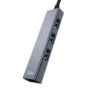 DM Life 4 Port HUB USB2.0 to USB2.0*3+100mbps Ethernet Port with Aluminum Alloy Housing with Factory Price